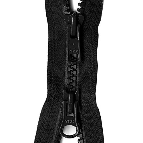 YKK Vislon 2Way Separating Zipper Black