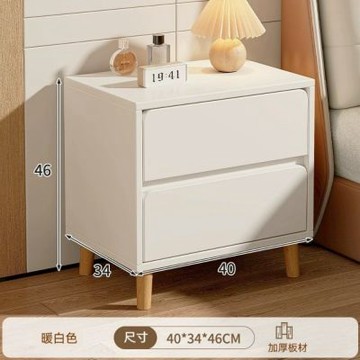 簡約家用床頭櫃 臥室收納櫃 出租房抽屜櫃 40*34*46cm