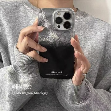 韓國ins 漸變銀黑冰川 錫紙紋手機殼 iPhone18 17 16 15 14 13 12 Pro Max 全包 防摔