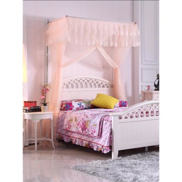 伸縮蚊帳不銹鋼釣魚竿支架落地款宮廷加粗1.5m1.82米床家用三開門