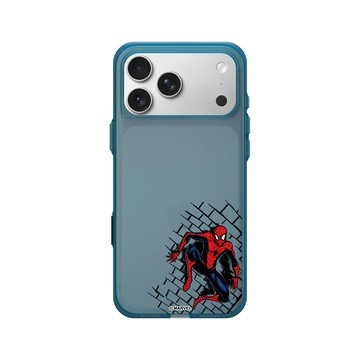 iPhone 17 Pro Max Clear (相機按鈕) 夜幕藍 - 蜘蛛人 Spider-man - 蜘蛛人 - 在牆上