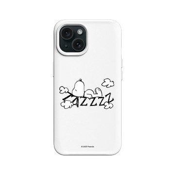 iPhone 15 SolidX 白 - 史努比 Snoopy - 雲朵上睡覺