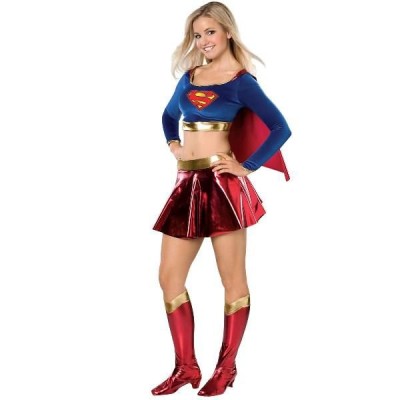 コスプレ スーパーマン 服 衣装 スーパーガール ハロウィン ティーン用 コスチューム