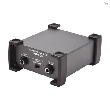 1通道 無源DI盒 阻抗變換 音頻隔離器 DIRECT BOX 6.35mm/XLR輸入輸出 PD-100