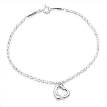 Tiffany&Co. 蒂芙尼 Open Heart 愛心墜飾925純銀手鍊