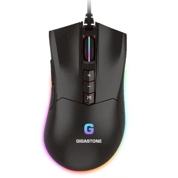 GIGASTONE 立達 GM-X041 電競滑鼠 12000 DPI RGB 8個可自訂按鍵  Black