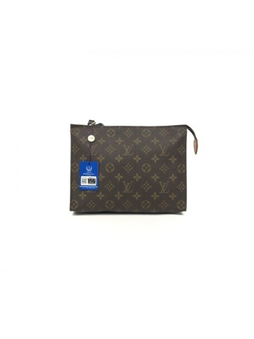 louis vuitton 棕色 Toiletry Pouch 老花帆布塗層手拿包
