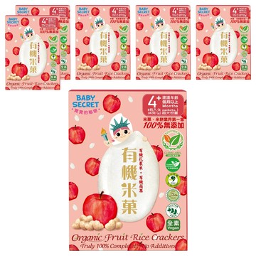 BABY SECRET 寶寶的秘密 有機米菓  6盒  36g  花東米 + 蘋果