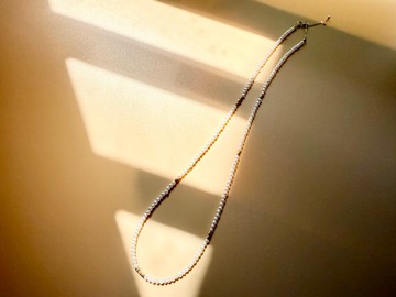 18K金天然淡水珍珠法式極細項鍊 獨立原創設計 高雅氣質 聖誕首選