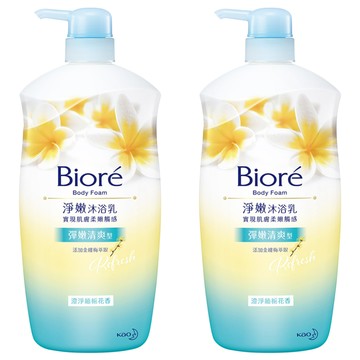 Biore 蜜妮 淨嫩沐浴乳 緬梔花香 彈嫩清爽  1kg  2瓶