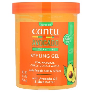 Cantu, 鱷梨保濕凝膠，無酒精，18.5 盎司（524 克）