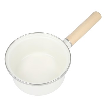 珍珠金屬18cm白色琺瑯單柄鍋(IH適用)Presage HB-5311  1入