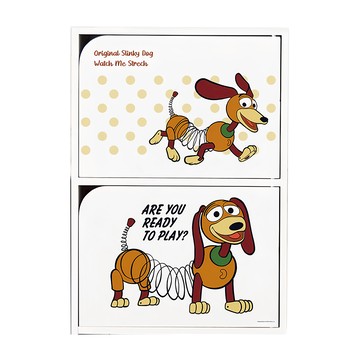 收納王妃 玩具總動員雙層櫃  42.5 x 29.5 x 60.5cm  彈簧狗 白色