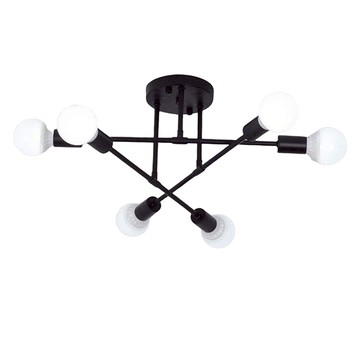 Honey Comb 北歐風半吸頂六燈 KC1764-70 簡約時尚設計 六燈提供充足照明  黑色  1組