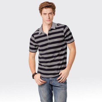 【SAMLIX山力士】男款 MIT 台灣製 吸濕排汗乾棉彈 短袖 POLO衫#SP103(黑/灰)