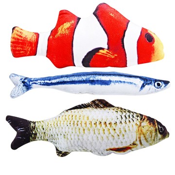 貓本屋 【3入組】仿真魚 貓薄荷寵物魚玩具