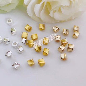 A10274【14K包金配件】銅鍍14K真金尖角珠 串珠 隔珠手工DIY保色散珠 手鍊項鍊材料批發