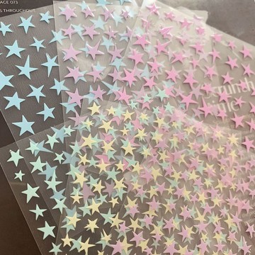 🎀台灣出貨🎀 星星貼紙 星星貼 美甲貼紙ins網紅橡皮粉星星五角星日系y2k甜酷辣妹3D背膠指甲貼花