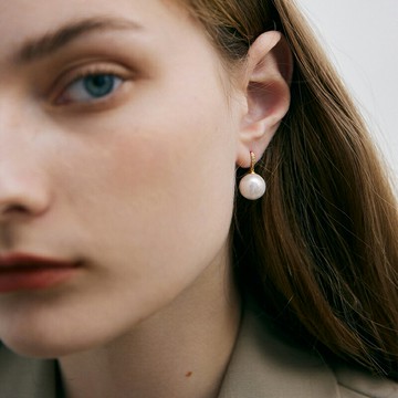 pn珍珠耳釘2022年新款潮高級感氣質耳環小眾設計純銀小香風耳飾女
