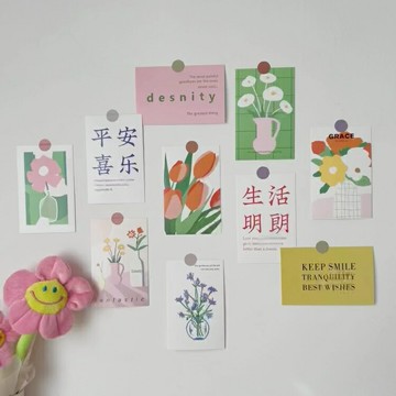 ins風生活明朗墻壁裝飾卡片 墻面裝飾背景治愈系拍照背景送墻貼