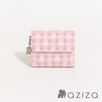 aziza DOPAMINE釦式6卡短夾 果凍粉