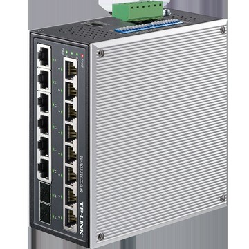 2SFP 2光14電1000M網絡壁掛DIN導軌式集線分流器