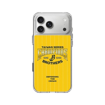 iPhone 17 Pro Max Clear Case（相機按鈕） 透明 - 職棒-中信兄弟 Brothers - 2022中信兄弟總冠軍紀念款-榮耀黃