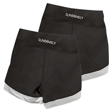 SUNERMELY 韓版收腹提臀鯊魚褲 運動健身塑身  F(40~65kg)  黑色