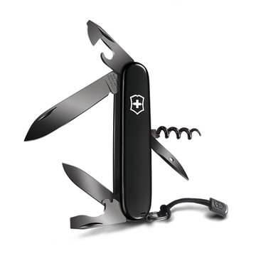 VICTORINOX 瑞士維氏12用Spartan系列瑞士刀(91mm)-黑X黑刀刃