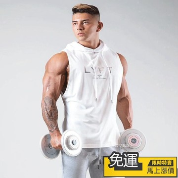 🔥熱賣🔥 無袖上衣男 背心男 吊嘎 坦克背心 運動背心 新款健身連帽背心男士運動休閒速幹寬鬆透氣馬甲無袖訓練服
