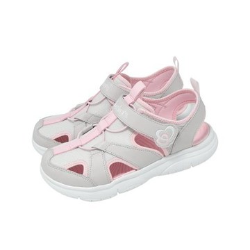 Skechers 涼拖鞋 Flex Splash 中大童 小朋友 灰 粉紅 魔鬼氈 漁夫涼鞋 303274LGYLP
