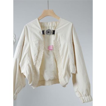 諾諾E站【町】2024春季新款 小香風個性金屬扣設計百搭短外套剪標