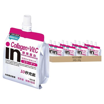 WEIDER 威德 in果凍飲膠原蛋白 水蜜桃 含維生素C 膠原蛋白肽5000mg  180g  24包