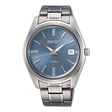 SEIKO精工錶：〈鈦金屬系列Tai〉鈦金屬時尚腕錶-銀白面（型號：SUR371P1）『公司貨』SK004【美中鐘錶】