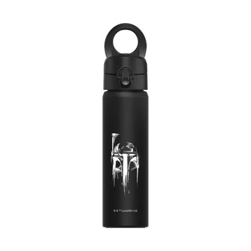 磁吸水壺 AquaStand 不鏽鋼 700cc - 附吸管 黑 - 迪士尼-星際大戰 Star Wars - 星際大戰 – 波巴·費特塗鴉
