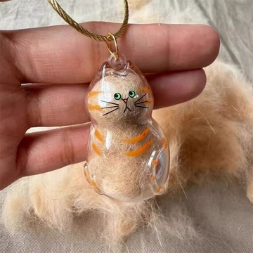 透明貓毛收納盒 寵物毛髮紀念盒 寵物毛髮收集 小貓毛髮收集瓶 寵物紀念品 貓毛收集吊飾 貓貓吊飾紀念掛件 寵物膠囊扭蛋