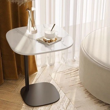 免運 開立發票 公司貨 岩板茶几桌 岩板桌 茶几桌 邊桌【魔片的故事】茶幾邊幾茶桌客廳家用臥室簡易小桌子邊柜茶幾邊桌AA0820