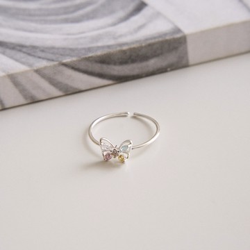 【BONNY&READ飾品】[純銀] 蝴蝶少女戒指  | S925 低敏 純銀 蝴蝶 戒指 可調式戒圍