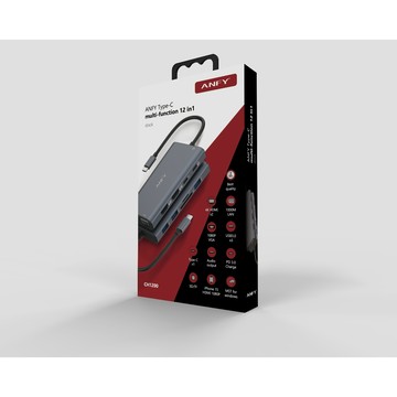 [台灣現貨]ANFY Type-C TO HDMI 12合1 轉接器 CH1200 含稅蝦皮代開發票