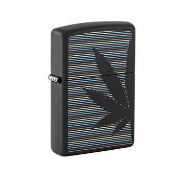 Zippo 【官方旗艦店】Cannabis Design 黑色大麻設計防風打火機