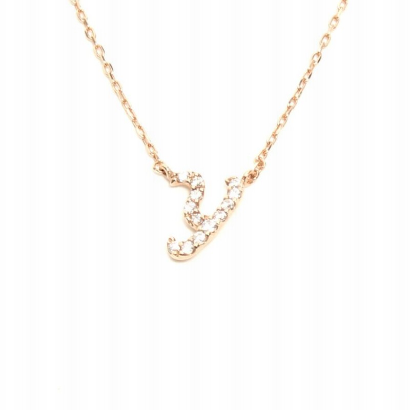 美品 スタージュエリー ダイヤ 0.03ct Y イニシャル スターモチーフ 