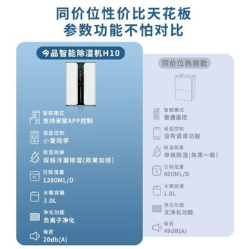 德國澎湃智聯除濕機家用吸濕室內靜音小型抽濕空氣凈化一體機