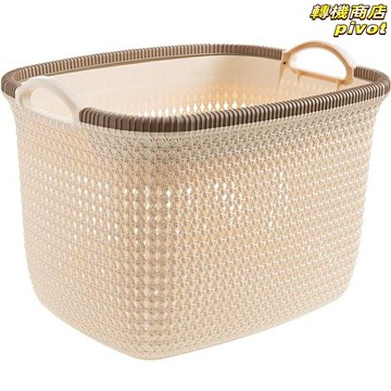 【特大號手提】藤編收納筐 髒衣籃 儲物籃 收納籃 衣物籃 零食籃 玩具籃 浴室臥室兩用 透氣防潮 日式簡約風