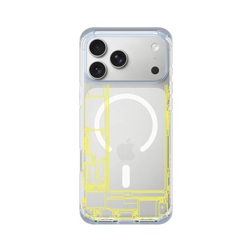 iPhone 17 Pro Max ClearX (MagSafe 兼容) 冰透藍 - JOCR - Inside an iPhone - Yellow
