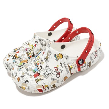 Crocs 洞洞鞋 Peanuts Classic Clog 克駱格 史努比 男鞋 女鞋 白 附鞋扣 卡駱馳 20862994S