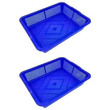 550公文林 置物籃 收納籃 聚丙烯(P.P) 台灣製造  48.5 x 38.3 x 12.5cm  藍色  2個