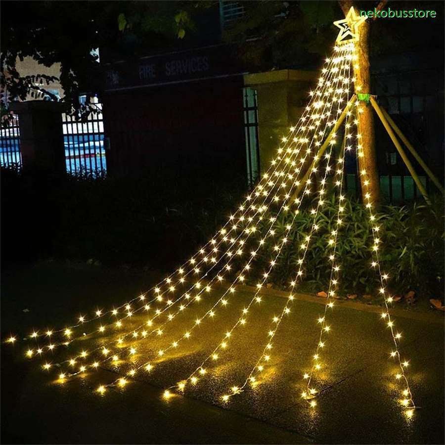 クリスマス イルミネーション ライト LED 350球 ドレープライト 星モチーフ 防水 屋外 屋内 店舗 家庭 ツリー 飾り付け 8モード 電飾  飾り ライト 庭対応 通販 LINEポイント最大0.5%GET | LINEショッピング