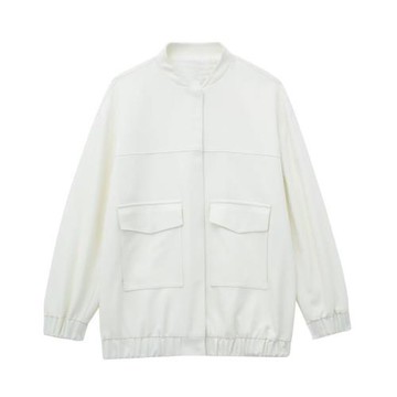歐美風 秋季新品 女裝百搭貼袋飾長款飛行員夾克外套 7997671 251