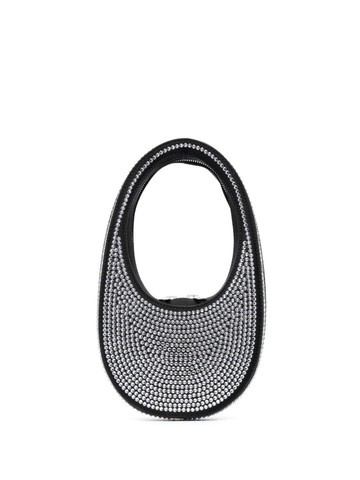 Coperni - mini Swipe crystal-embellished bag - women - Cotton/glass/Polyester/Polyurethane/Polyurethane/Spandex/Elastane - One Size - Black