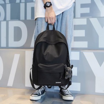 雙肩包男士簡約電腦包大容量旅行背包初中生高中大學生書包帆布女